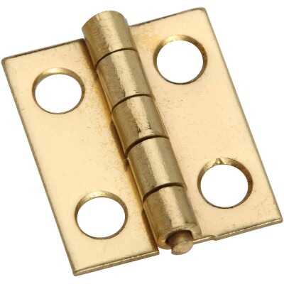 National 3/4 In. x 5/8 In. Narrow Brass Decorative Hinge (4-Pack)