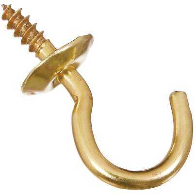 National V2021 5/8 In. Solid Brass Series Cup Hook (5 Count)