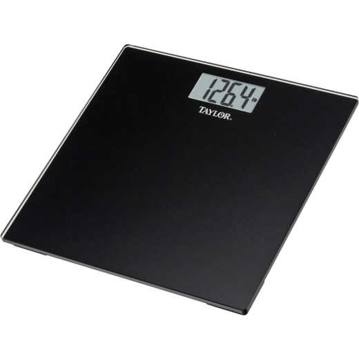 Taylor Digital 400 Lb. Glass Bath Scale, Black